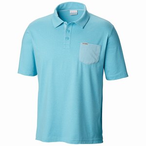 Columbia PFG Slack Tide™ Pocket Polo Herr Blå (MUEJB5729)